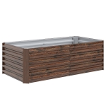 Outsunny Canteiro Elevado para Horta com Fundo Aberto e Bordas Arredondadas, 180x90x57.5 cm, Marrom Escuro