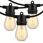 HOMCOM Guirnalda de luces tipo globo, Cortina de luces RGBW, IP44 resistente al agua para decoración interior y exterior
