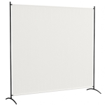 Outsunny Biombo Exterior de Painel Único, Separador de Ambiente de 180H cm com Proteção UV30+, Bege
