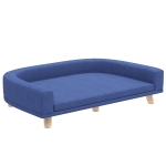 PawHut Sofá para perro grande, cama elevada con cojín lavable, armazón de madera, tejido de poliéster, 98 x 67 x 25 cm, azul