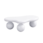 Tavolino da salotto a nuvola con illuminazione LED e gambe tonde, 95x62.5x32 cm, Bianco