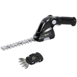 Outsunny 2-in-1 Elektrische Heggen- en Struikschaar met 2 x 7,2V Oplaadbare 2,0 Ah Accu, 2 Verwisselbare Messen Zwart