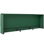 Outsunny Leñero de 1 m³ Regulable con Toldo Impermeable de PE y Metal 300x36x99 cm Negro y Verde Oscuro