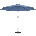 Outsunny Parasol Ø295 cm, parasol rond UV 30+ pour balcon/plage/marché, pour plage, balcon, jardin, Bleu