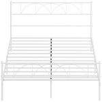 HOMCOM Structure de lit 160x200 cm avec tête de lit Support à lattes en acier Rangement sous le lit