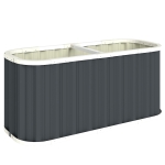 Outsunny Letto per orto rialzato in metallo con guanti, 136x53x61 cm