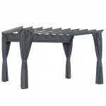 Outsunny Pergola 3,6 x 3 m, pawilon ogrodowy, zadaszenie tarasu z aluminium, regulowany dach, ciemnoszary