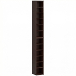 HOMCOM Set de 2 etajere coloane dulap de depozitare CD-DVD 12 compartimente 21 x 22,5 x 88,5 cm capacitate 204 CD-uri maro
