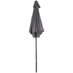 Outsunny Parasol de terrasse extérieur avec toit ventilé mât démontable en aluminium pour jardin patio Gris foncé