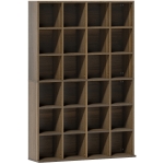 HOMCOM Mobile Contenitore Multimediale, Libreria in Legno con Ripiani Regolabili, 89x130,5 cm, Marrone