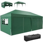 Outsunny Pavillon env. 6x3m Stable Résistant hiver Pop-up Pavillon pliant avec fenêtre porte zippée parois protection UV