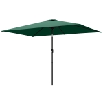 Outsunny Parasol 300 x 200 cm inclinable Parasol de balcon avec manivelle housse Vert