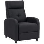 HOMCOM Fauteuil relax inclinable, repose-pieds extensible, ressorts ensachés, jusqu'à 150 kg, Noir