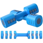 SPORTNOW Set di Manubri Regolabili 4 in 1 con Impugnature Antiscivolo e Design Quadrato per Casa Gimnasio, 26.6x7.5x7.5 cm, Blu