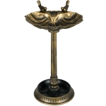 Outsunny Bain pour Oiseaux de Jardin Extérieur 81 cm, Design en Coquillage et Finition Vieillie, Léger et Résistant, Bronze