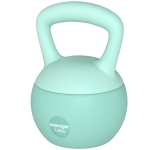 SPORTNOW Kettlebell 12 kg, rempli de sable métallique, poignée antidérapante pour entraînement à domicile, 21x21x30 cm, vert