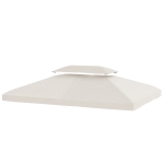 Outsunny Housse de Rechange 4x3 m avec Toit Double Orifices de Drainage et Protection UV Housse seule NE comprend PAS le cadre Crème