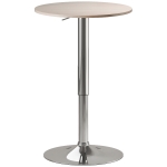 HOMCOM Tavolo bar regolabile girevole con base rotonda Ø60x67-93 cm, Legno naturale