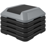 SPORTNOW Step pour fitness, stepper antidérapant à hauteur réglable 10/15/20/25/30 cm, charge 150 kg, gris