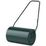 Outsunny Rouleau pour Gazon 63L de Capacité avec Lame Raclette, en Métal, 123x58x40 cm, Vert foncé