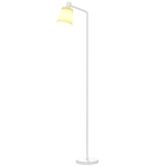 HOMCOM Lampe sur pied LED dimmable avec 3 températures de couleur 3000K-6500K, abat-jour pivotant, ampoule E27, blanc