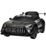 AIYAPLAY Voiture électrique Mercedes, voiture à monter pour enfants, batterie 12V, feux LED, fonction musique, klaxon, 3-8 ans, Noir