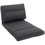 HOMCOM Pouf avec fonction lit, dossier inclinable, pliable, jusqu'à 120kg, 70 x 72 x 56 cm, Gris foncé