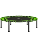 SPORTNOW Trampoline fitness Ø114 cm avec cadre en acier renforcé pour entraînement jambes et corps vert et noir