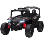 AIYAPLAY Voiture électrique pour enfants 12V avec 2 moteurs Télécommande 2,4G Suspension arrière Phares Musique Noir