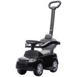 AIYAPLAY Porteur 2 en 1 pour enfants 18-36 mois LAND ROVER DISCOVERY avec rangement, poignée et barrière amovibles, Noir