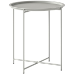Outsunny Steel Removable Tray Top Garden Table - White