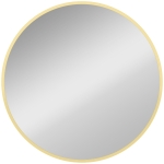 HOMCOM 61cm Decorative Wall Mirror for Bedroom Living Room, Modern Round Bathroom Mirror for Home Decor, Gold Tone