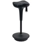 Vinsetto Stołek biurowy z funkcją obrotową, ergonomiczny stołek, regulowana wysokość 65,5-83,5 cm, 120° odchylany, czarny