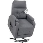 HOMCOM Electric Rise/Recline Armchair, with Reading Light - Grey