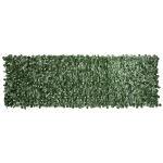 Outsunny Haie Artificiel Brise-Vue décoration Rouleau 3L x 1H m Feuillage réaliste Anti-UV Vert Foncé
