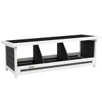 PawHut Cuib pentru Găini cu 3 Compartimente, Bază Ridicată și Acoperiș din Bitum, din Lemn, 95x37x34 cm, Gri