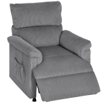 HOMCOM Corduroy Electric Massage Recliner - Grey