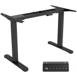 HOMCOM Electric Standing Desk Frame, Height Adjustable Sit Stand Desk Frame with Dual Motors, Memory Smart Panel and Collision Protection, Easy Assembly, Black