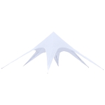 Outsunny Tenda de Jardim XXL em formato estrela lona Anti-Chuva Vela de Sombra Tenda de Campismo 10 x 10 x 4 m Poliéster alta densidade 210D impermeável azul claro