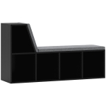 HOMCOM 2 Tier Modern Bookcase Bookshelf with Removable Cushions for Living Room