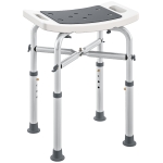 HOMCOM 44-51.5cm Aluminium Frame Shower/Bath Stool - Grey