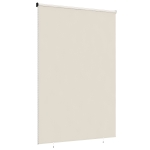 Outsunny Store extérieur enrouleur 2,4 x 1,6 m store occultant vertical brise-vue rétractable imperméable, anti-UV30+, crème