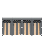 Abschließbare Mülltonnenbox, für 4 Standardtonnen mit integriertem Blumentrog, 264x80x124.5 cm, Grau+Naturfarbe