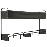 Outsunny Suport lemne exterior, adăpost lemne de foc husă impermeabilă Oxford 600D capacitate 500 kg 260 x 38 x 118 cm negru