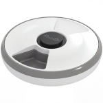 PawHut Distributeur automatique sans fil programmable jusqu'à 6 repas, affichage LED, pack de refroidissement Gris