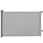 PawHut Retractable Dog Gate, Extends to 140 cm Wide & 93 cm Tall, Mesh Pet Gate with Single Hand Operation, for Stairs Doorways