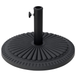 Outsunny Pied de parasol base de lestage parasol rond ciment HDPE motif rosace Ø 49 cm poids net 14 Kg noir