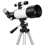 Outsunny Astronomy Telescope for Adults and Beginners with 70 mm Aperture, Carry Bag, White
