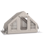 Outsunny Opblaasbare Tent 5-8 Personen Snelle Opzet 8000 mm Waterdicht & Winddicht met Luchtpomp Kachelaansluiting Dakraam