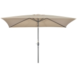 Outsunny Parasol inclinable rectangulaire aluminium polyester haute densité 3 x 2 m kaki